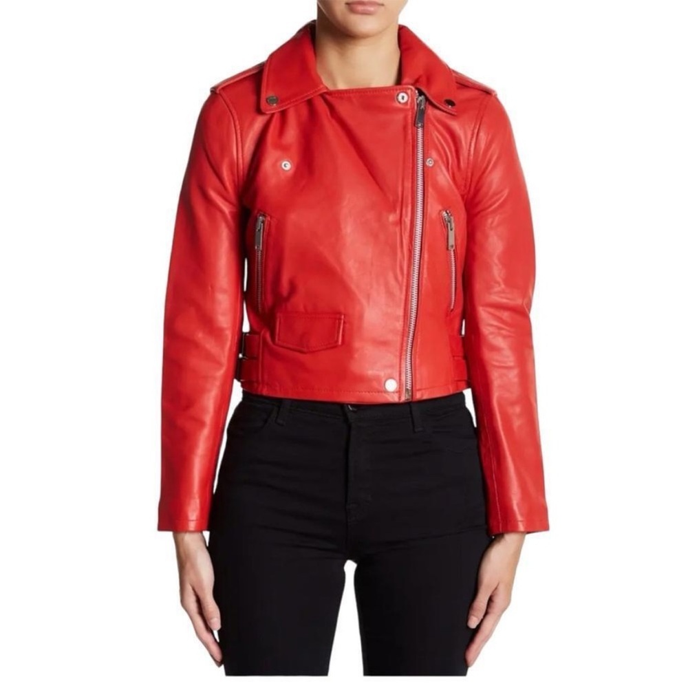 Walter Baker Liz Leather Moto Biker Jacket XS - Picture 4 of 16